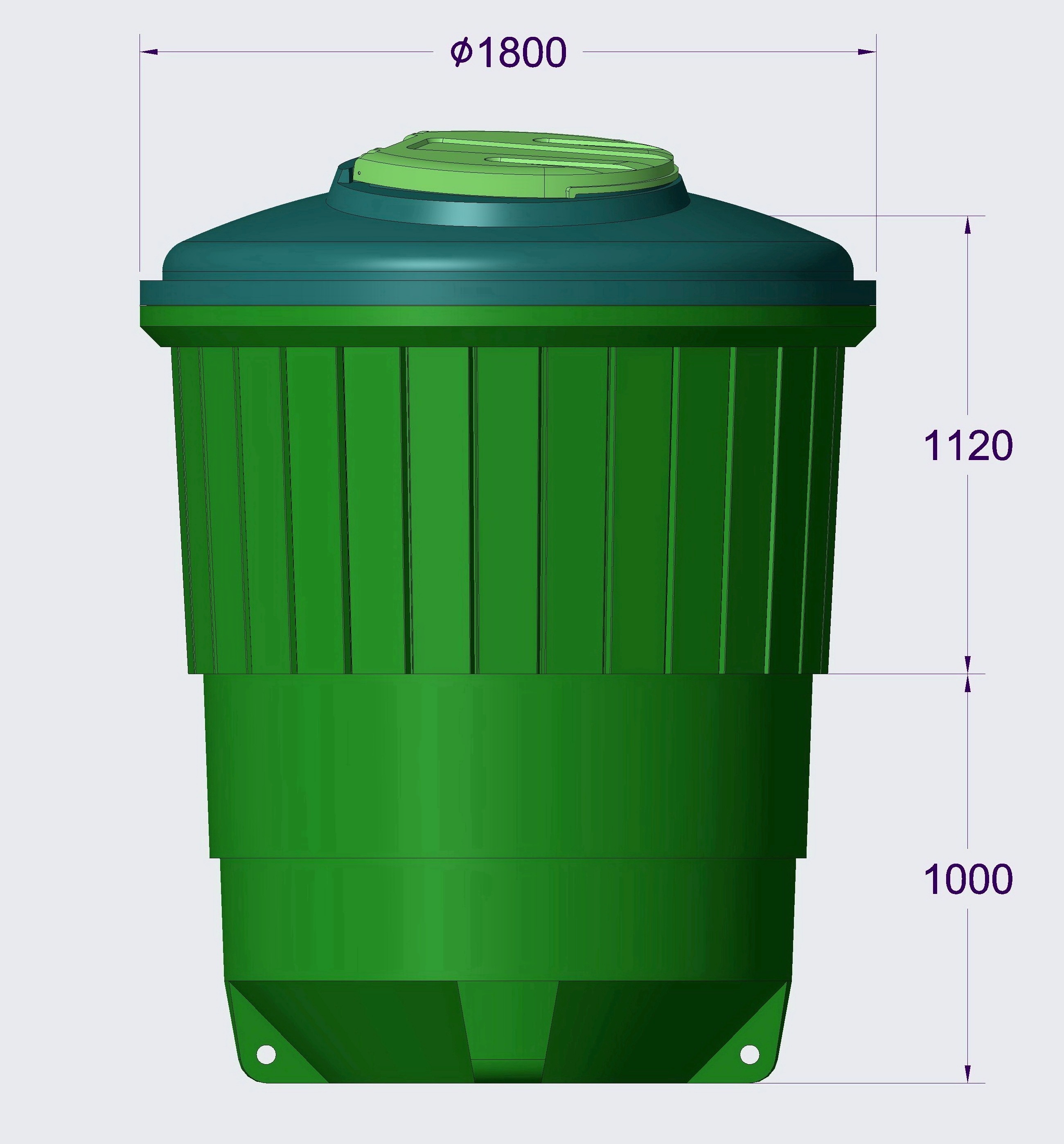 Схема заглубленного контейнера Схема заглубленного контейнера