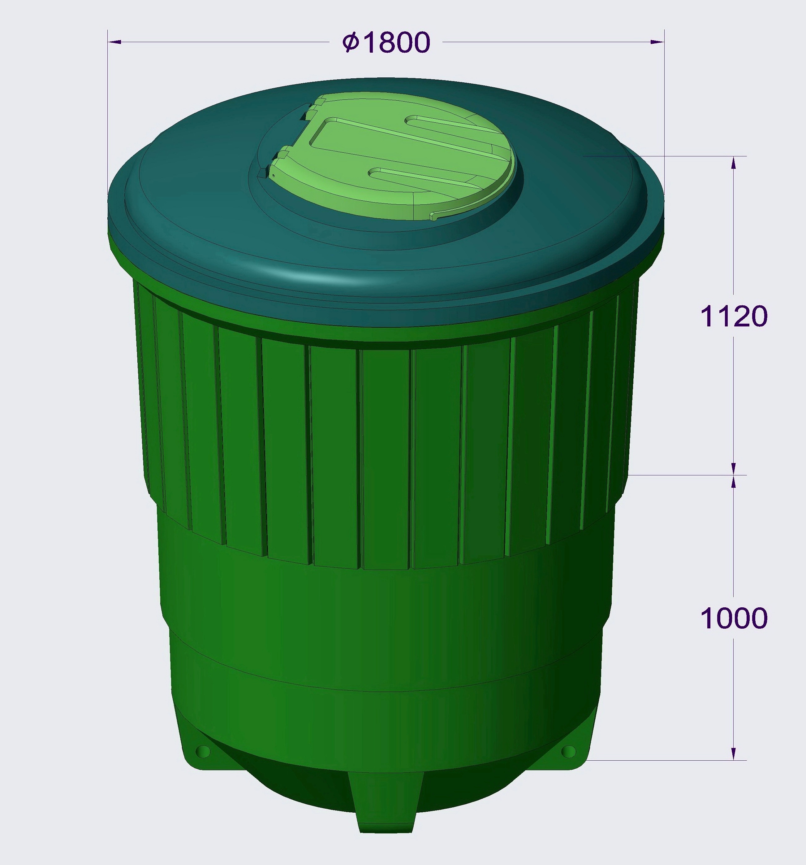 Схема заглубленного контейнера Схема заглубленного контейнера