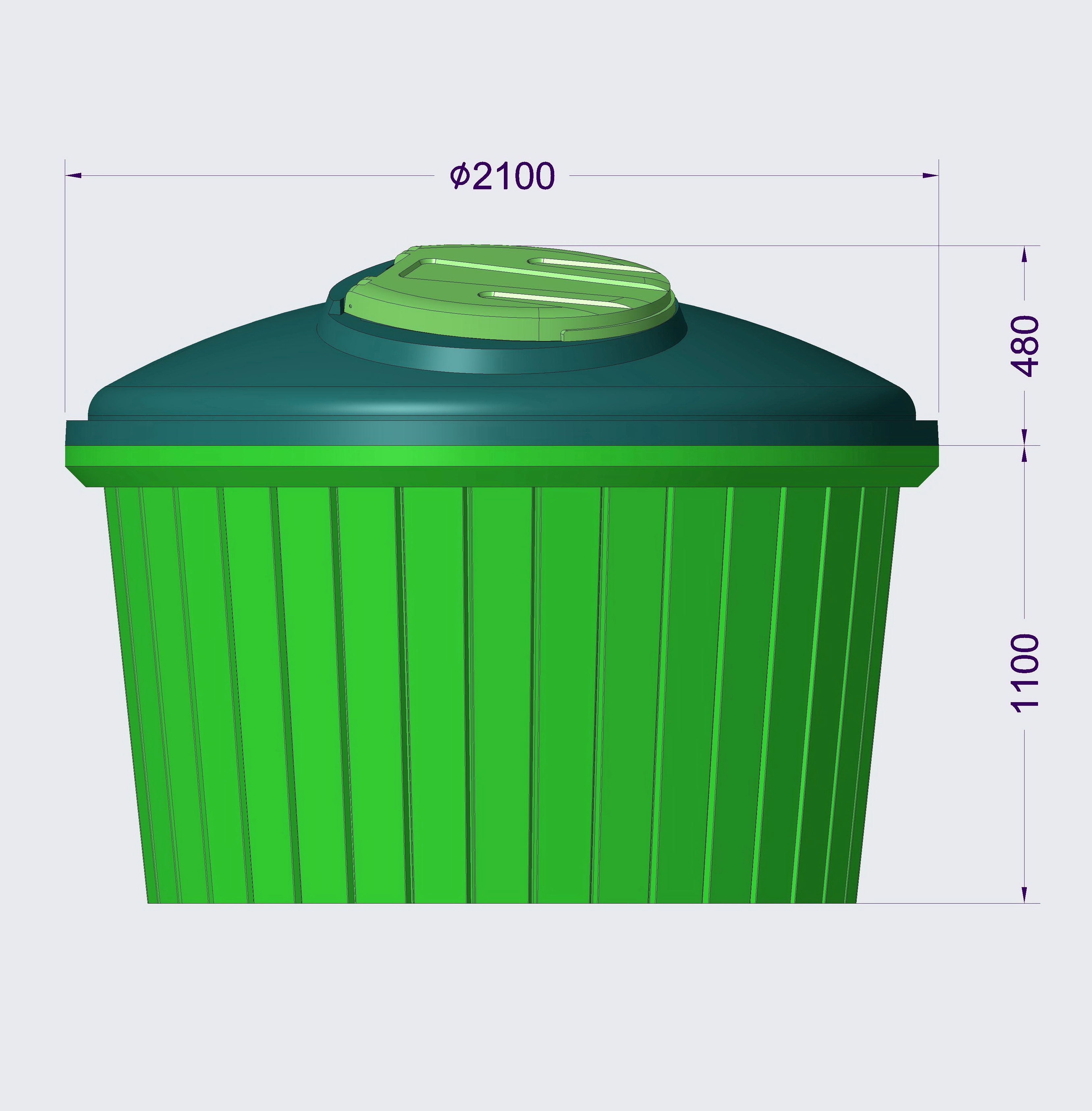 Схема заглубленного контейнера Схема заглубленного контейнера