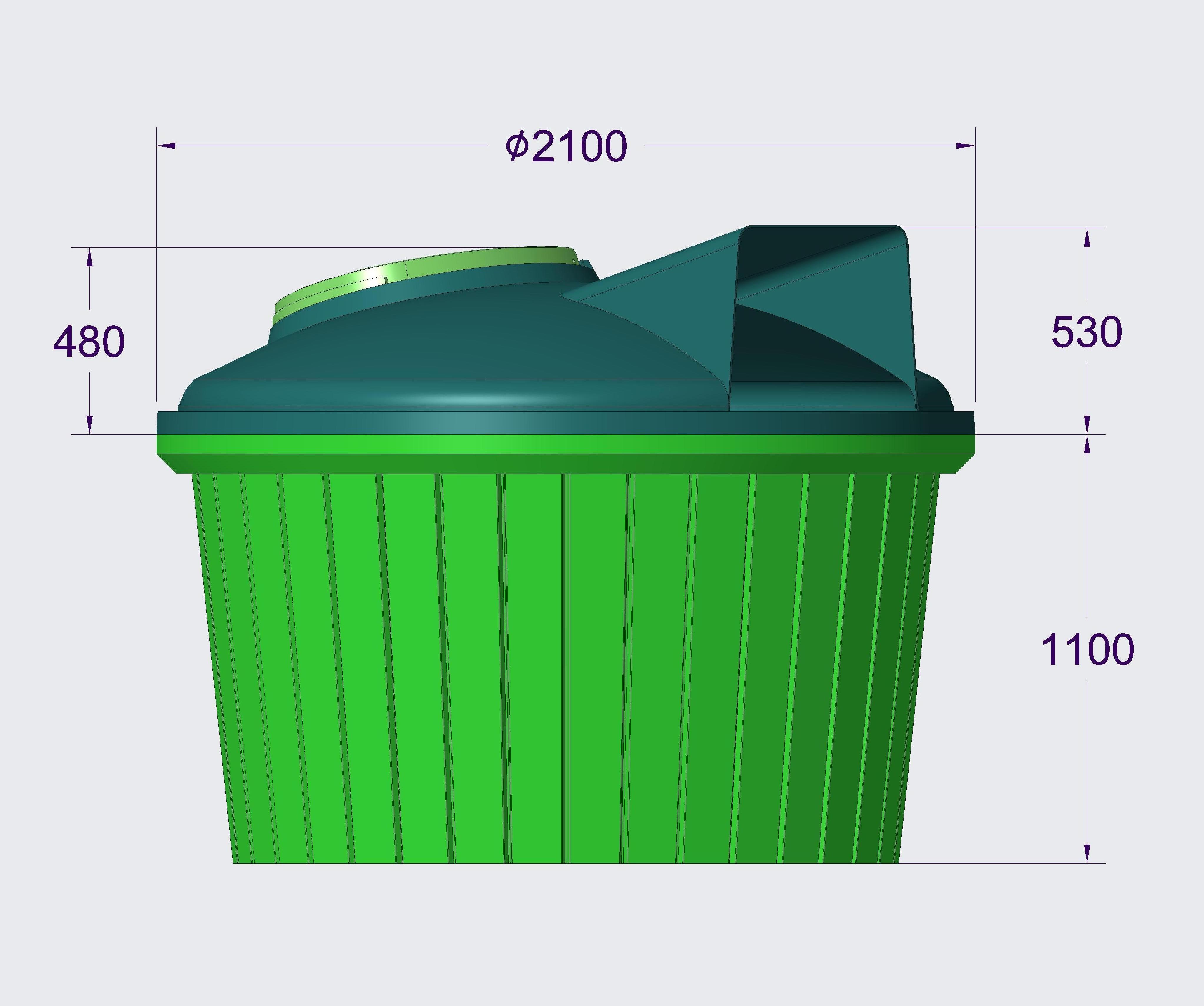 Схема заглубленного контейнера Схема заглубленного контейнера