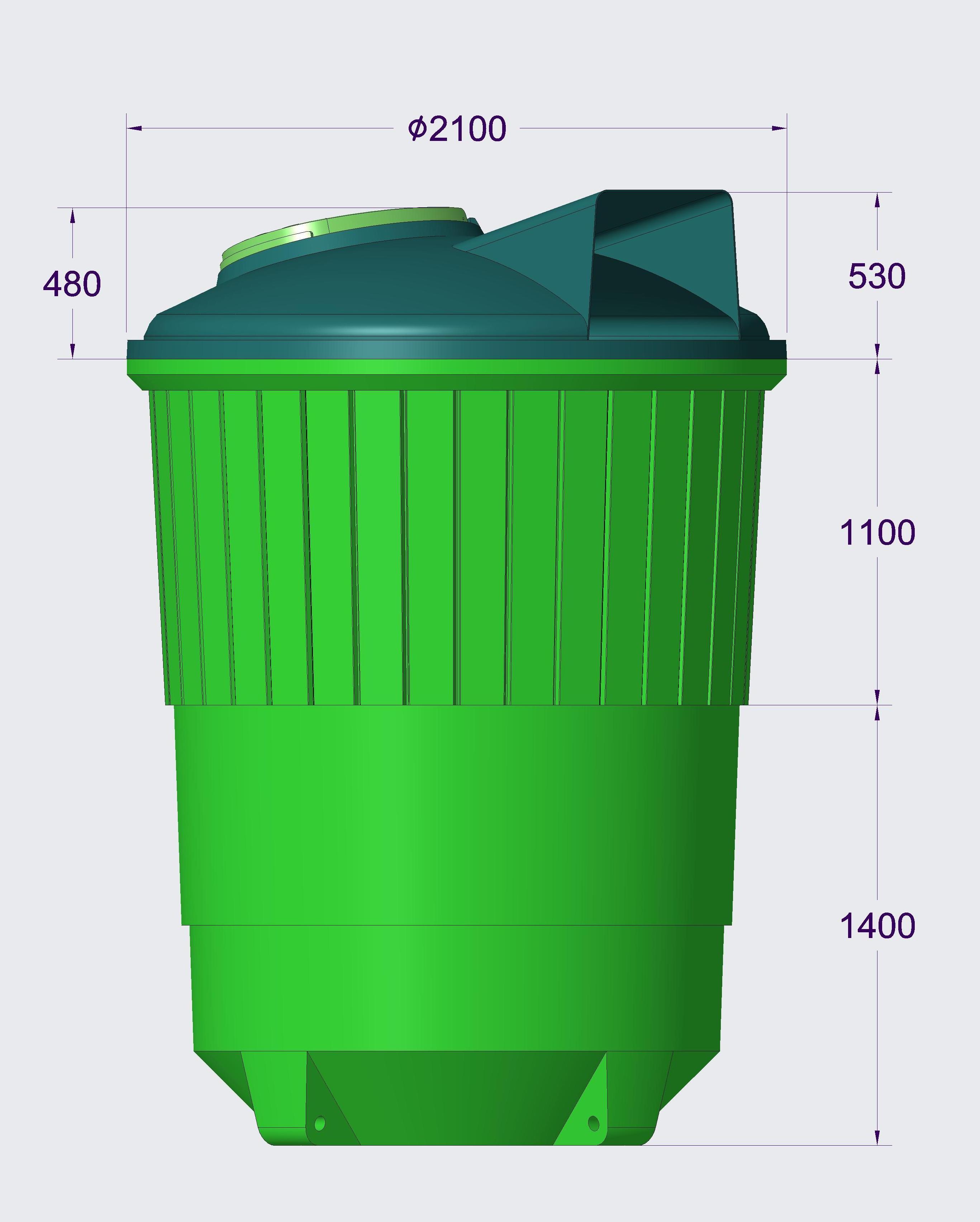 Схема заглубленного контейнера Схема заглубленного контейнера