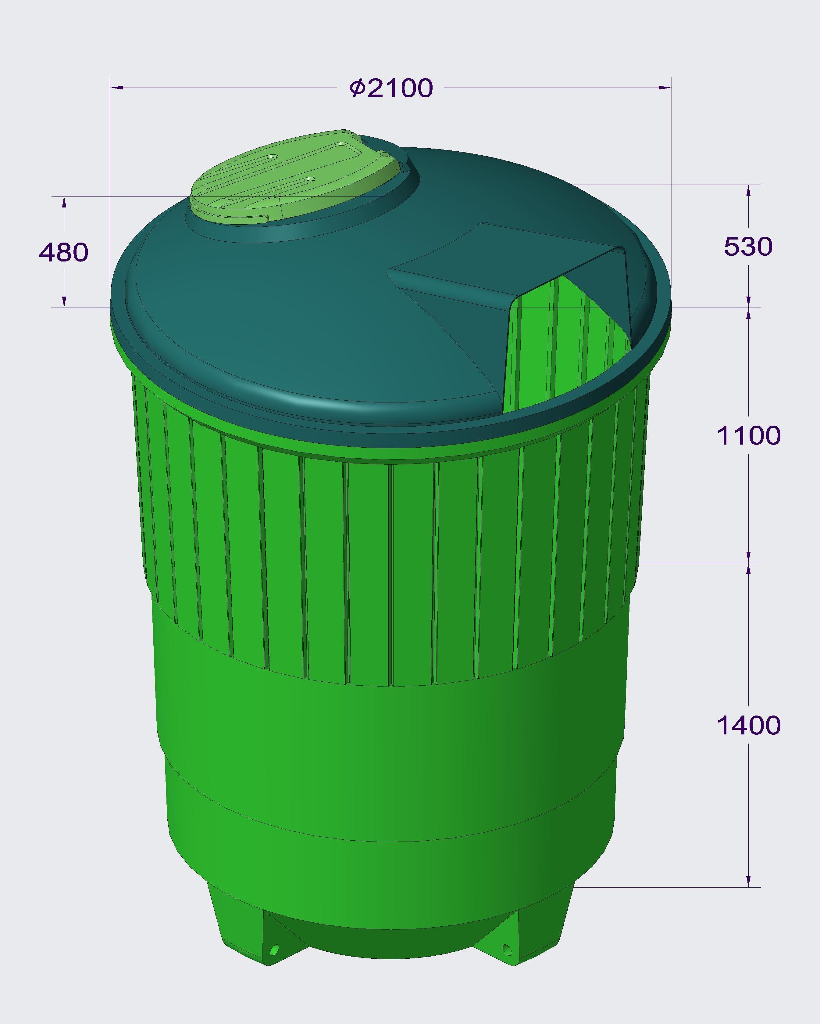 Схема заглубленного контейнера Схема заглубленного контейнера